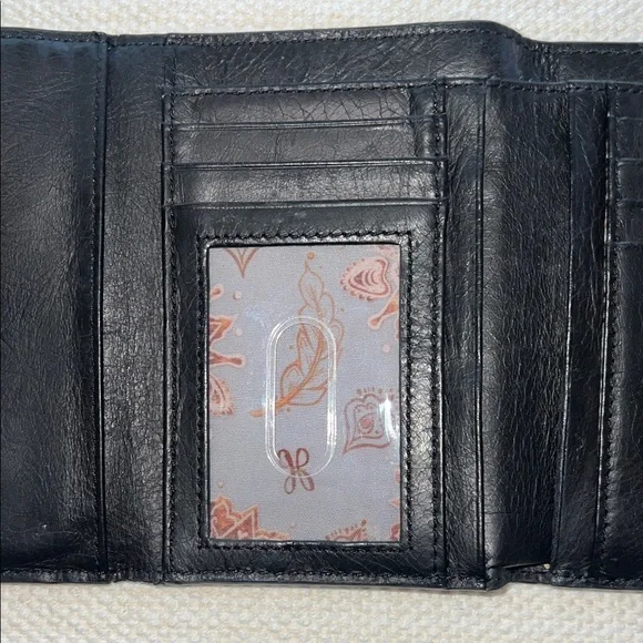 HOBO Midnight Leather Wallet with Brass Accent - Picture 4 of 9